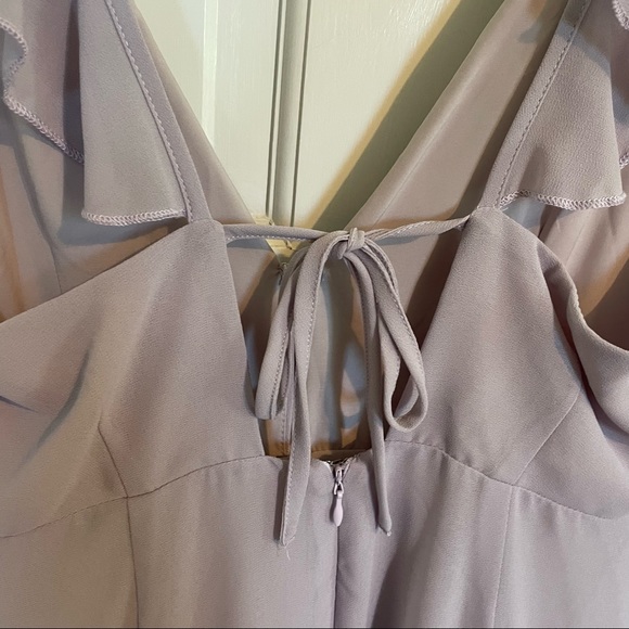 Purple Ruffle Mini Dress - Picture 3 of 6